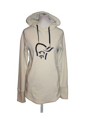 Norrona Warm2 Women's Hooded Lightweight Fleece Pullover Shirt Ivory Size S